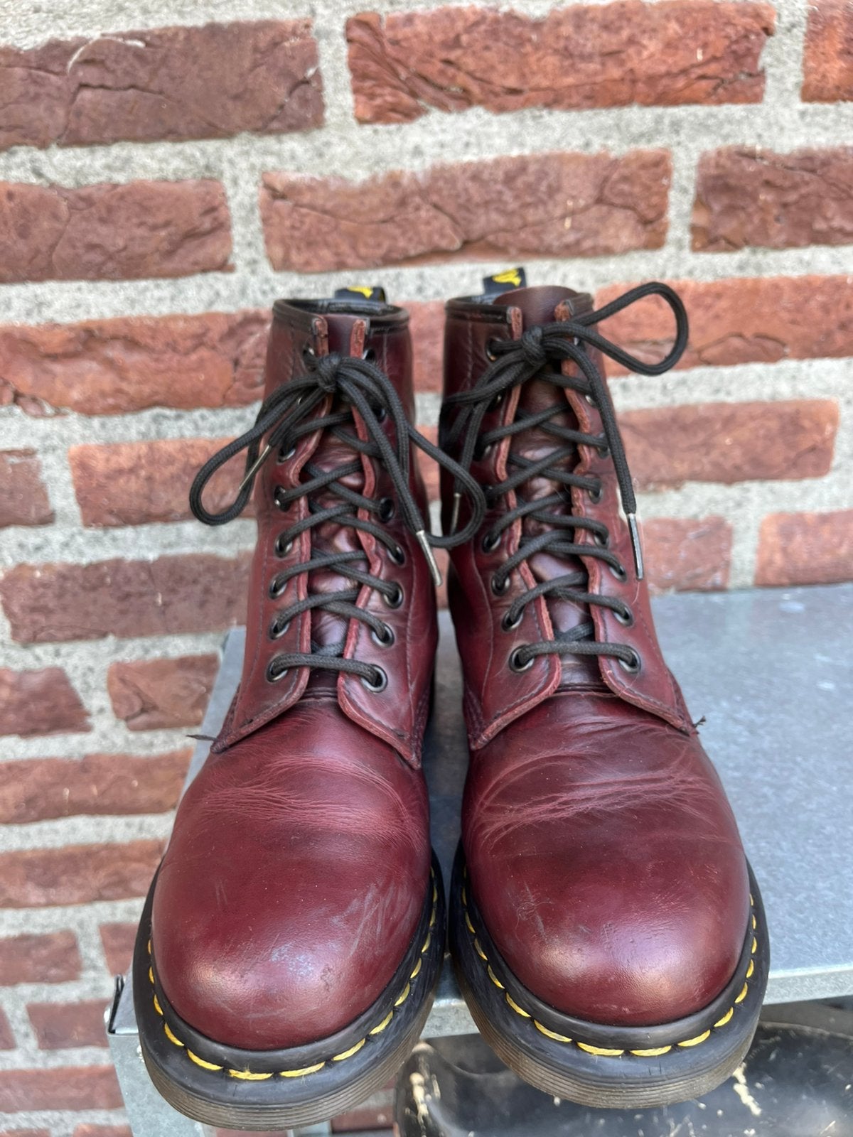 Dr. Martens 1460 Cherry red + black maat 38, Dr. Martens, Docs, Docs, Lage of Enkellaarzen
