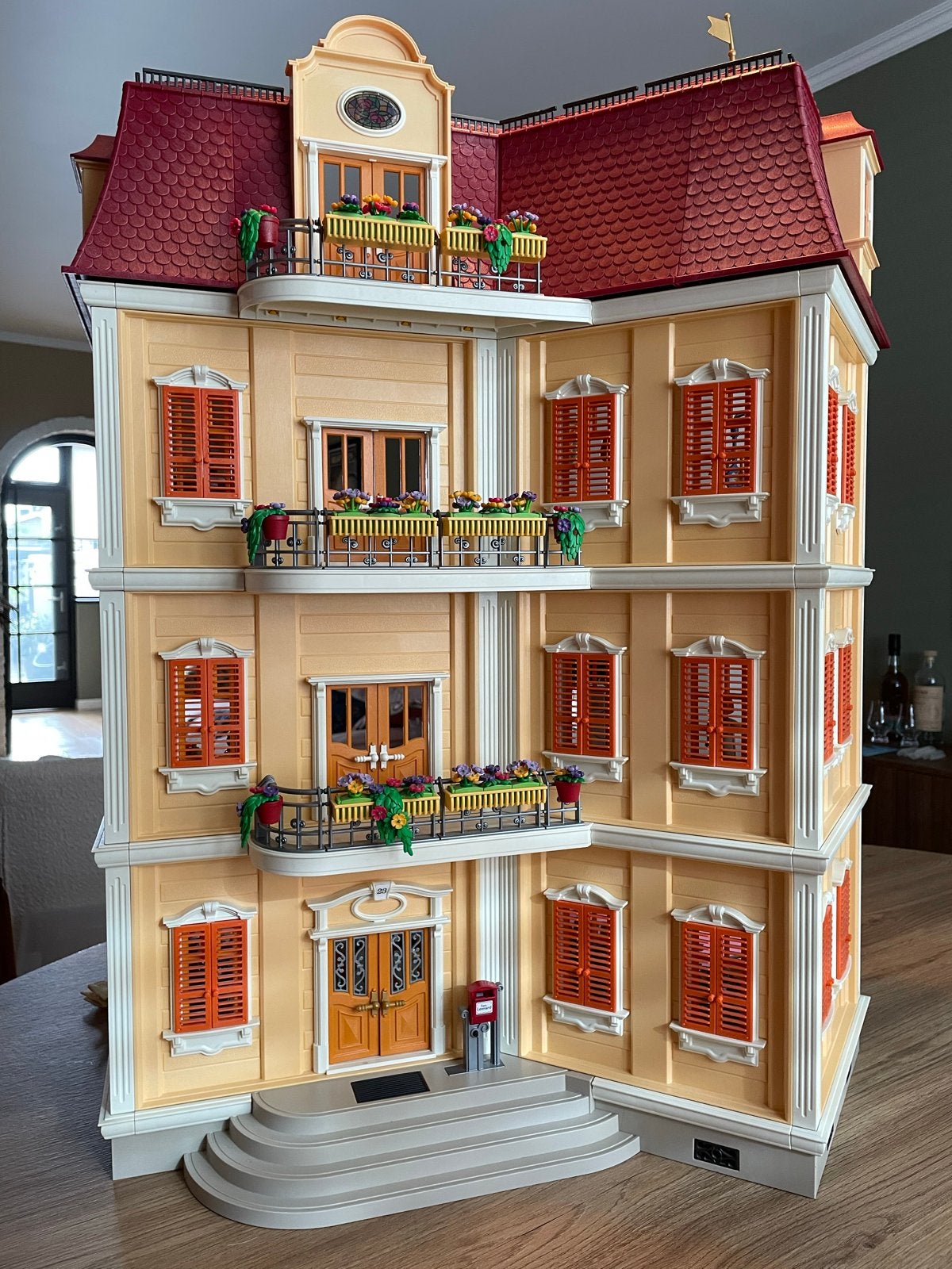 Playmobil Groot Herenhuis 5302+7483 volledig ingericht, Ophalen of Verzenden, Zo goed als nieuw