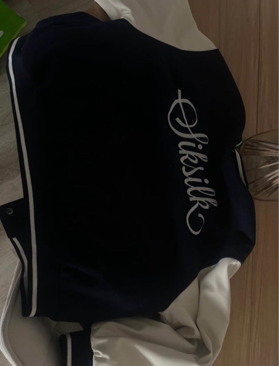 Siksilk Varsity Jacket - Maat L, Zwart, Maat 42/44 (L), Ophalen of Verzenden, Zo goed als nieuw