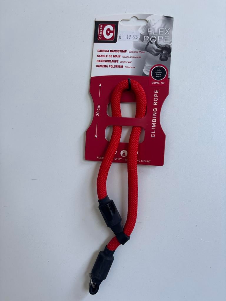 Caruba Flex Rope Camera Polsriem Rood - 30 cm, Ophalen of Verzenden, Zo goed als nieuw
