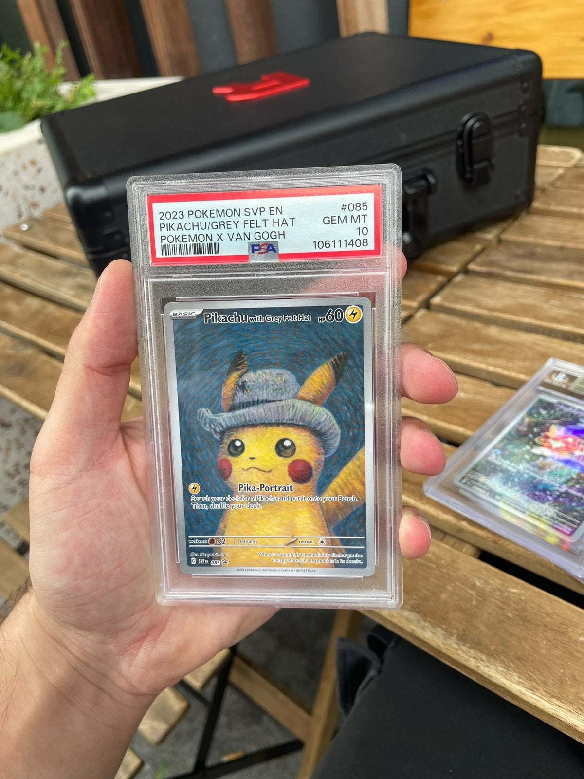Pikachu With Grey Felt Hat #85 Pokemon Promo   Psa 10, Ophalen, Zo goed als nieuw, Losse kaart