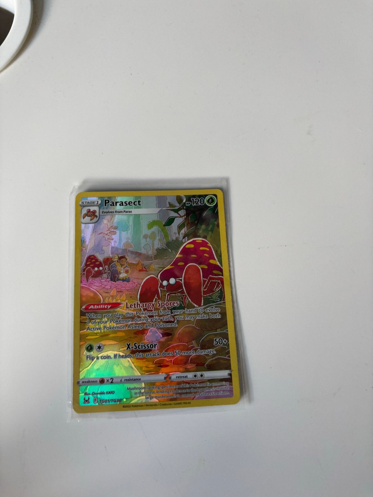 Parasect Pokémon kaart (Foil) - Zo goed als nieuw, Ophalen, Zo goed als nieuw, Losse kaart, Foil