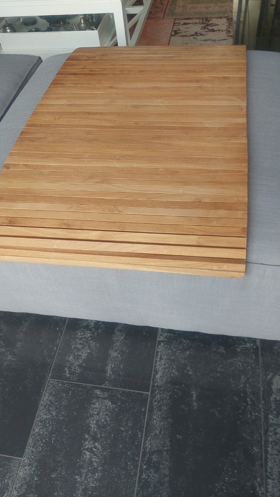 Houten bank dienblad - Flexibel en stijlvol, Hout, Ophalen of Verzenden, Zo goed als nieuw, Modern