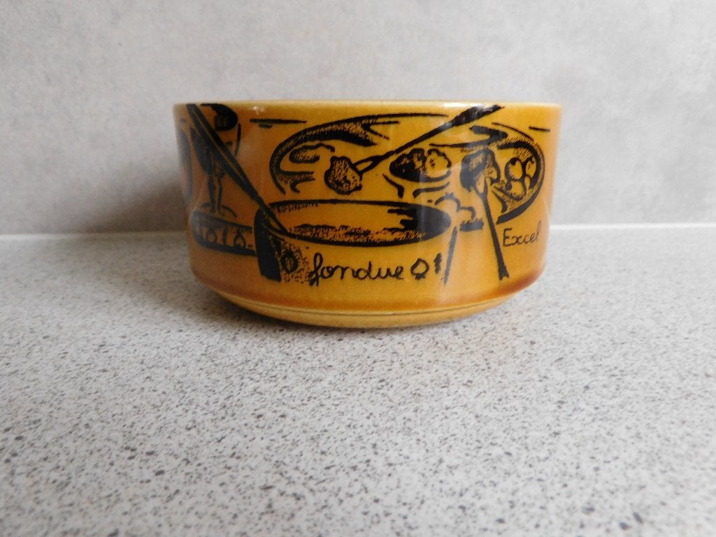 Kom 12x6 cm. Fondue Excel Gien France, Ophalen of Verzenden