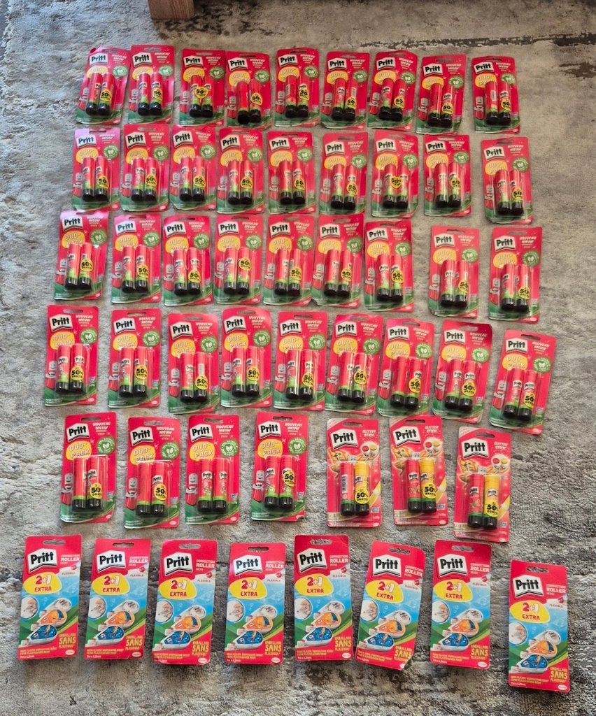 Grote partij Pritt lijmstiften en Correction rollers., Overige typen, Nieuw, Ophalen of Verzenden, Overige materialen