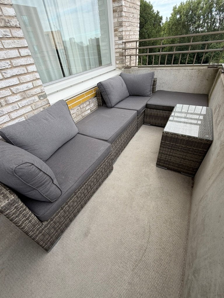 Lounge Set, Tuin en Terras, Ophalen, 5 zitplaatsen, Kunststof, Gebruikt