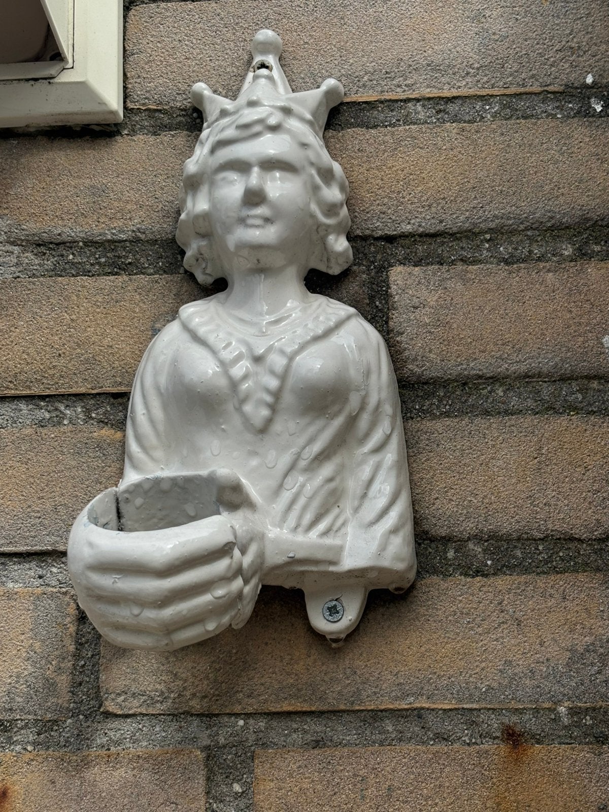 Vlaggenstokhouder gietijzer, Ophalen of Verzenden, Gebruikt