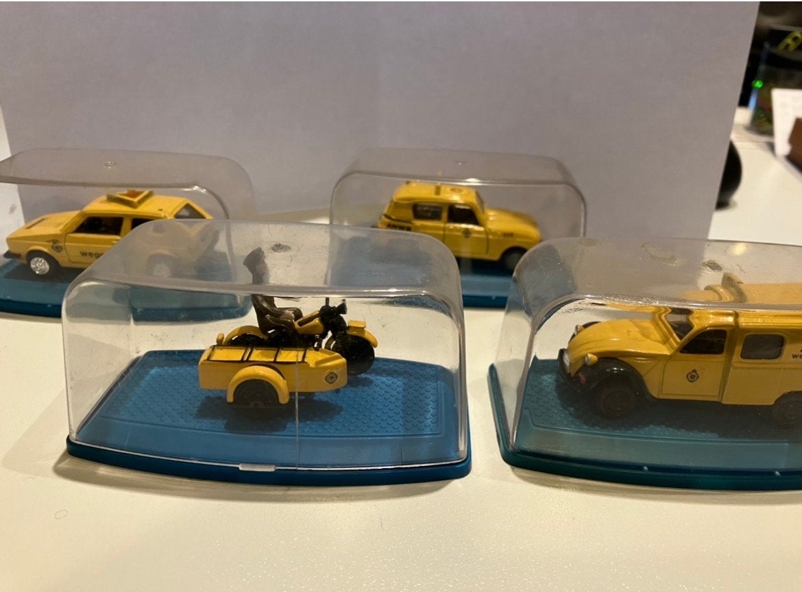 ANWB Wegenwacht modelauto's en motor - Set van 4, Overige merken, 1:50 of kleiner, Auto, Ophalen of Verzenden