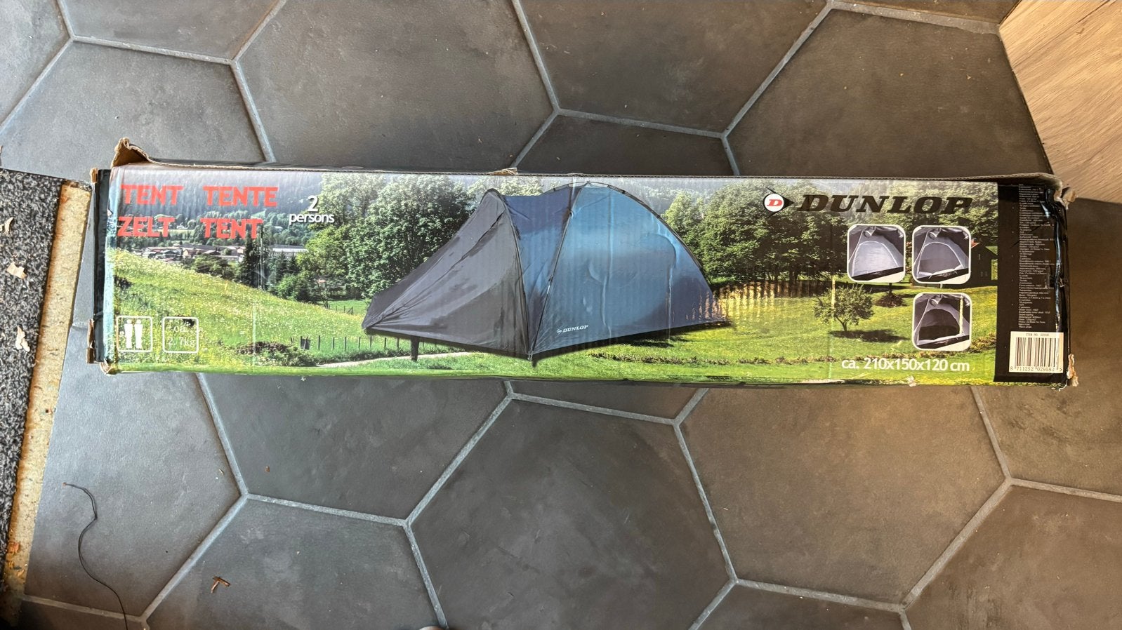 Dunlop 2-persoons koepeltent - Nieuw in doos, Ophalen of Verzenden, Nieuw, Tot en met 2