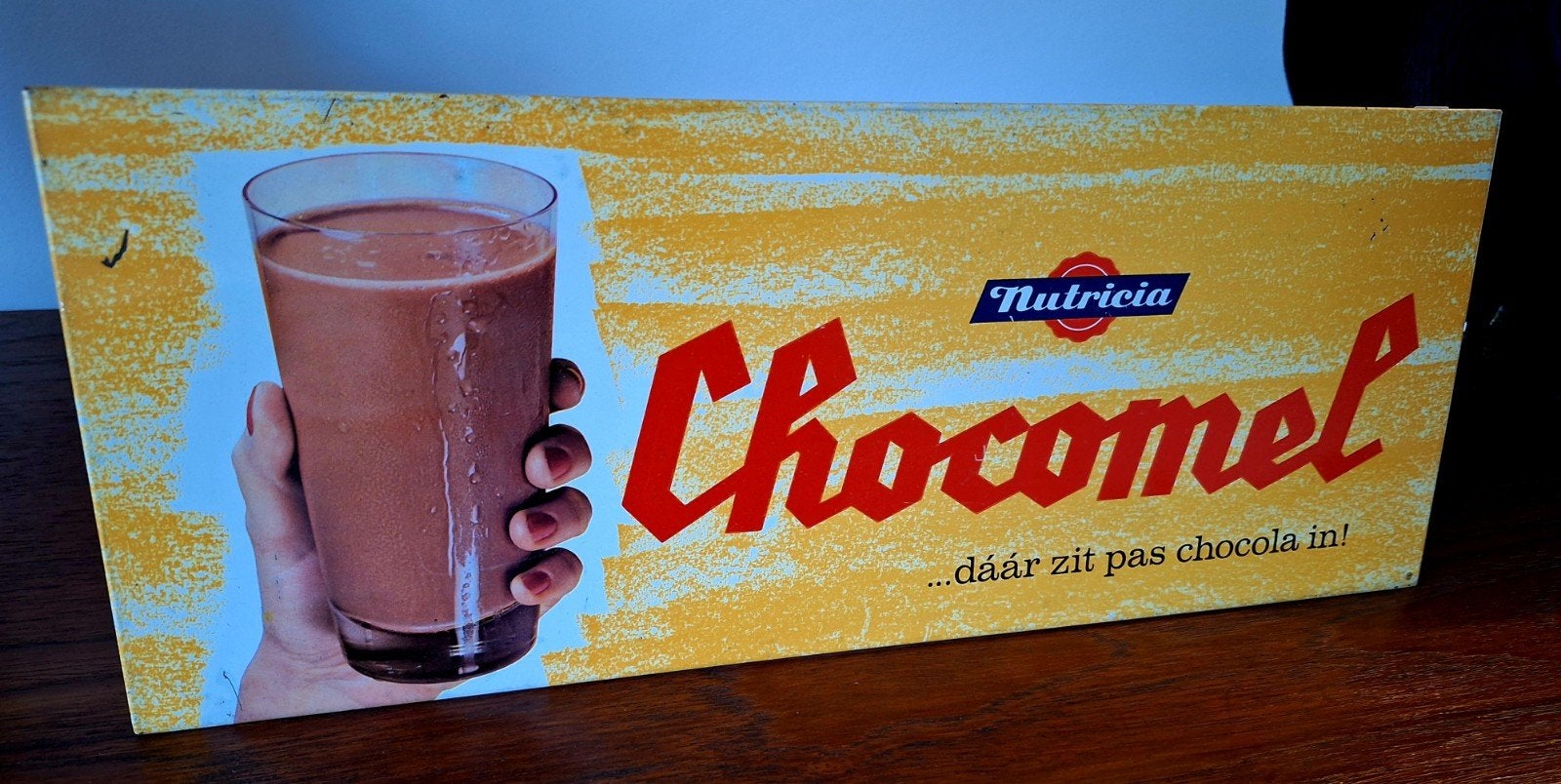 Nutricia Chocomel, Ophalen of Verzenden, Gebruikt, Reclamebord