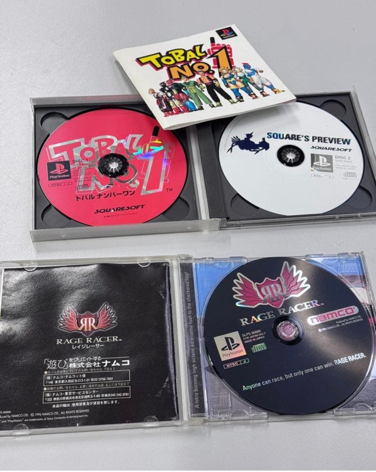 Playstation 1 PS1 - Rage Racer + Japan Import Tobal No 1 JPN, Spelcomputers en Games, Avontuur en Actie, P, P, Ophalen of Verzenden