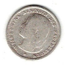 26-1481 Nederland 10 cent 1895, Verzenden, Zilver, 10 cent, Koningin Wilhelmina