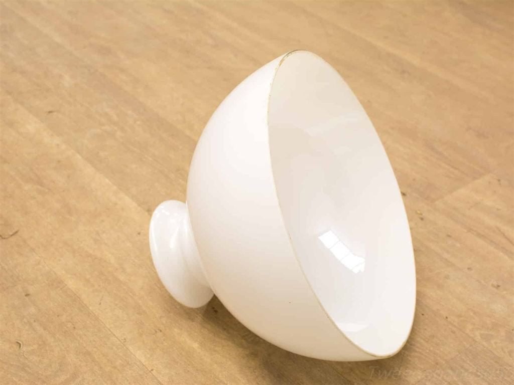 opaline lampenkap 26575, Huis en Inrichting, Gebruikt, Wit, Rond, Ophalen of Verzenden
