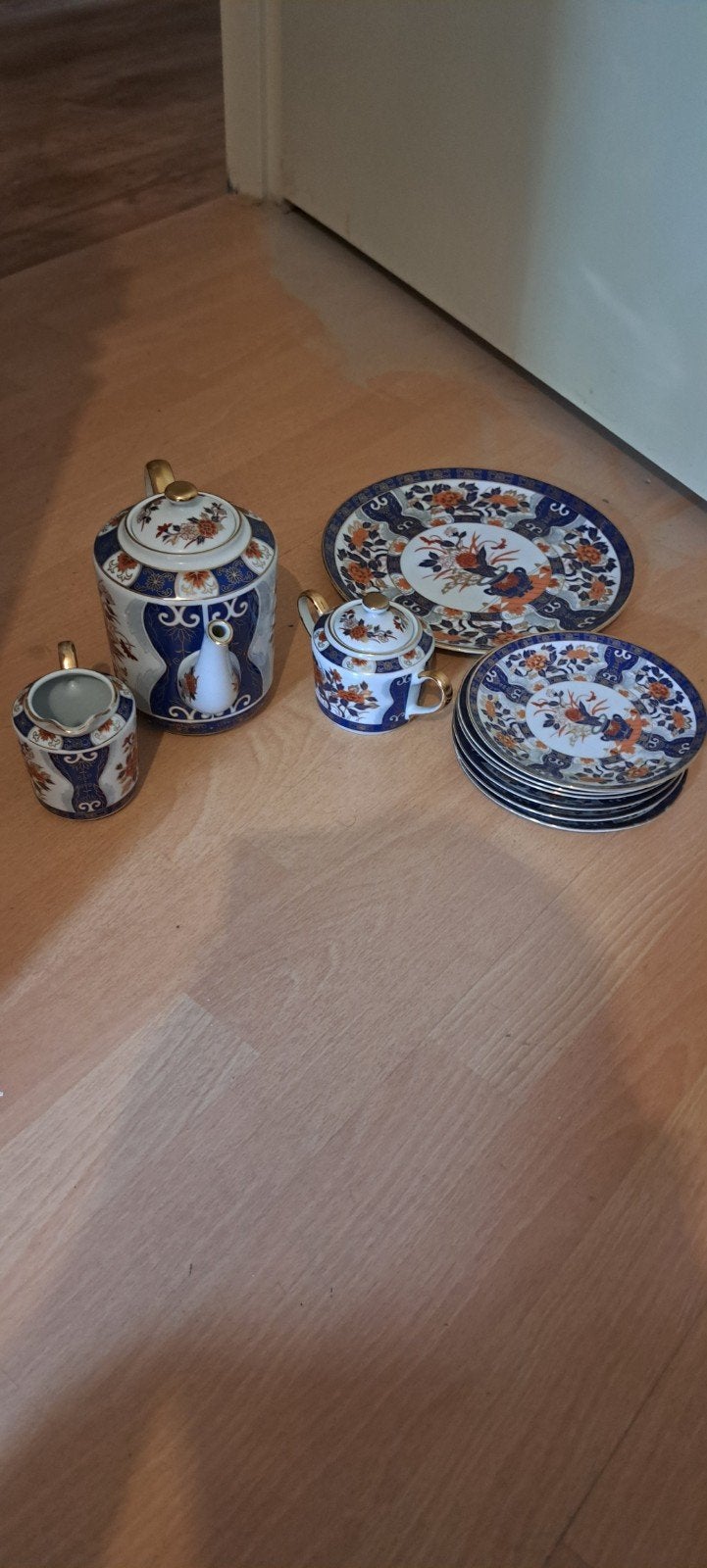 Vintage Japans Imari Porseleinen Theeservies, Antiek en Kunst, Ophalen