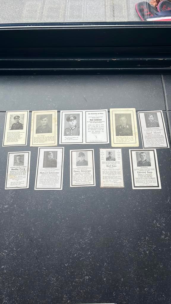 WO2 bidprentjes Duitse militairen 10x, Verzamelen, Militaria | Tweede Wereldoorlog, Ophalen of Verzenden, Duitsland, Foto of Poster