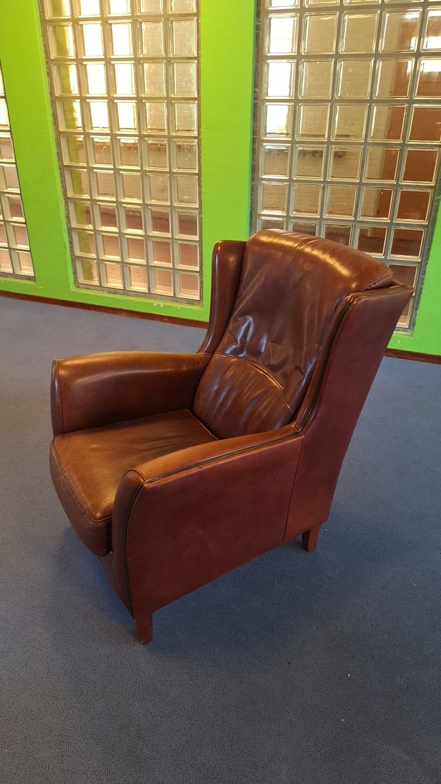 Leren fauteuils, Ophalen, Zo goed als nieuw, 75 tot 100 cm, 50 tot 75 cm