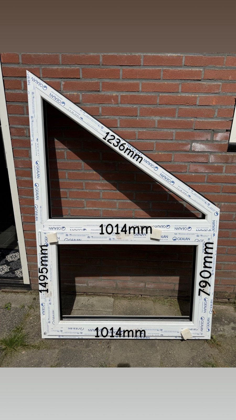 Kunststof kozijn met 18 mm aanslag, Kunststof, Raamkozijn, Zo goed als nieuw, Ophalen