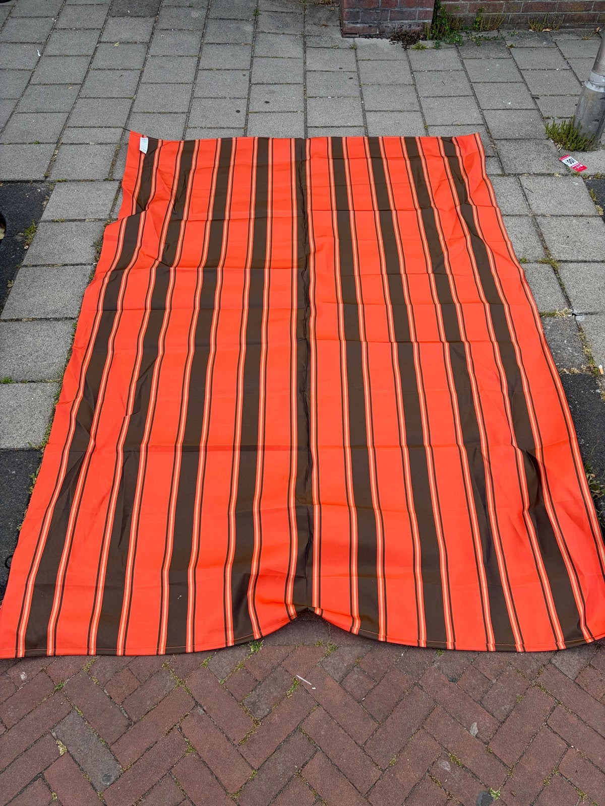 Vervangend luifeldoek bruin oranje 246x168 cm, Ophalen of Verzenden, Nieuw