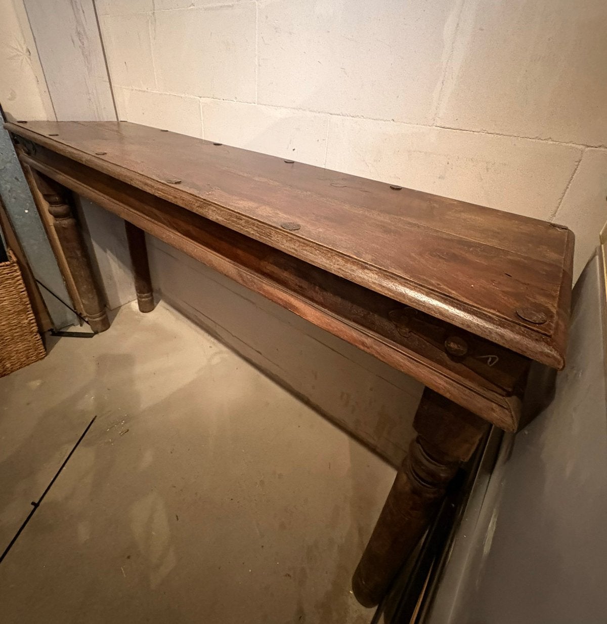 Sidetable koloniale teakhout, Ophalen, 100 tot 150 cm, Koloniaal, Teakhout