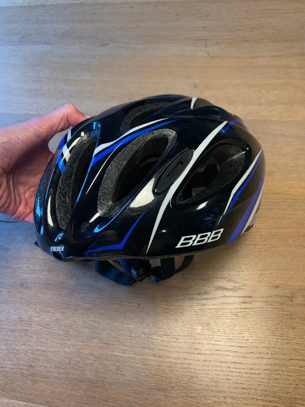 BBB Fietshelm BHE-31 HITE Zwart/Blauw Maat M, Fietsen en Brommers, Ophalen of Verzenden, Gebruikt, Jongen of Meisje