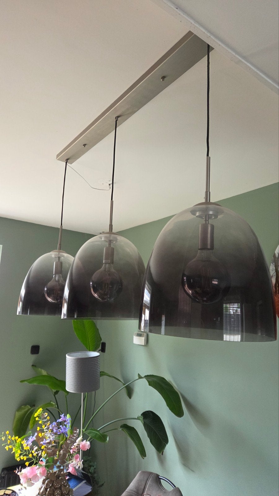 Eettafel lamp, Ophalen