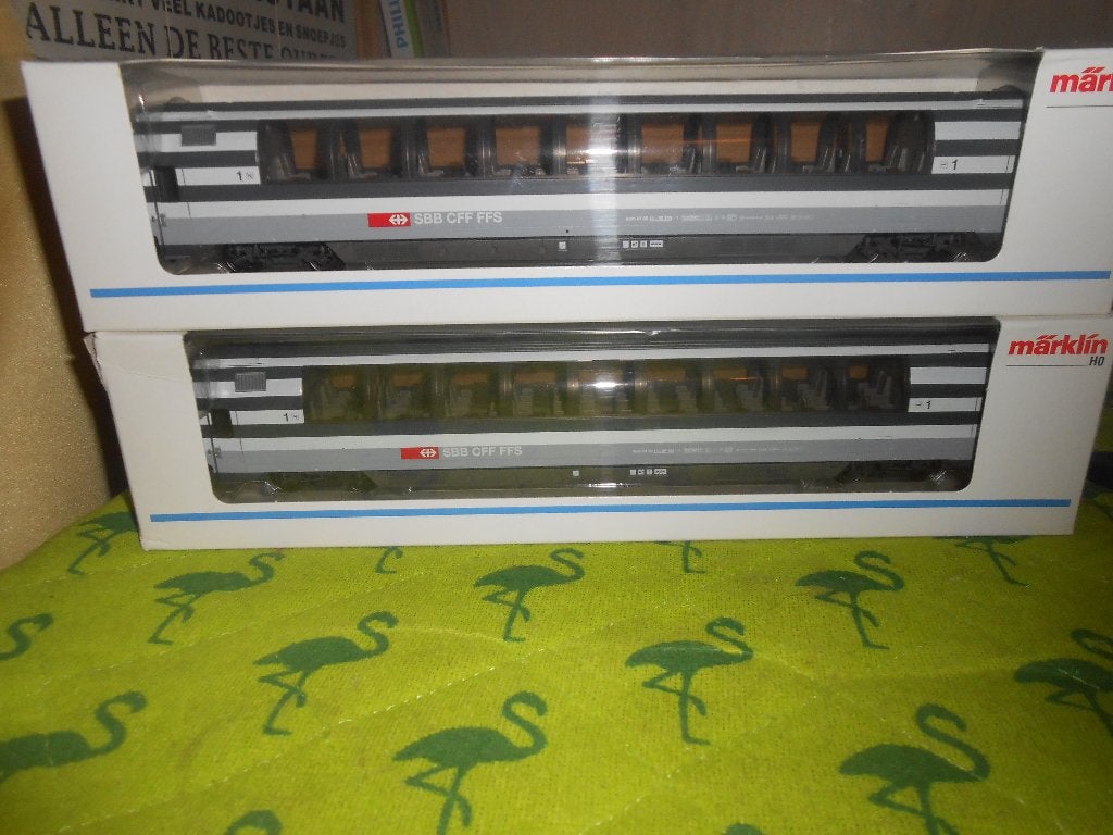 Märklin 4365 2x, panoramarijtuigen Zwitserland, van de SBB C, Wisselstroom, Treinset, Nieuw, Ophalen of Verzenden