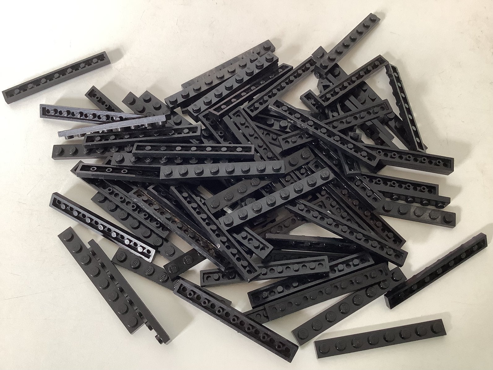 Lego plaat 1x8 zwart, Kinderen en Baby's, Ophalen of Verzenden, Gebruikt, Losse stenen, Lego