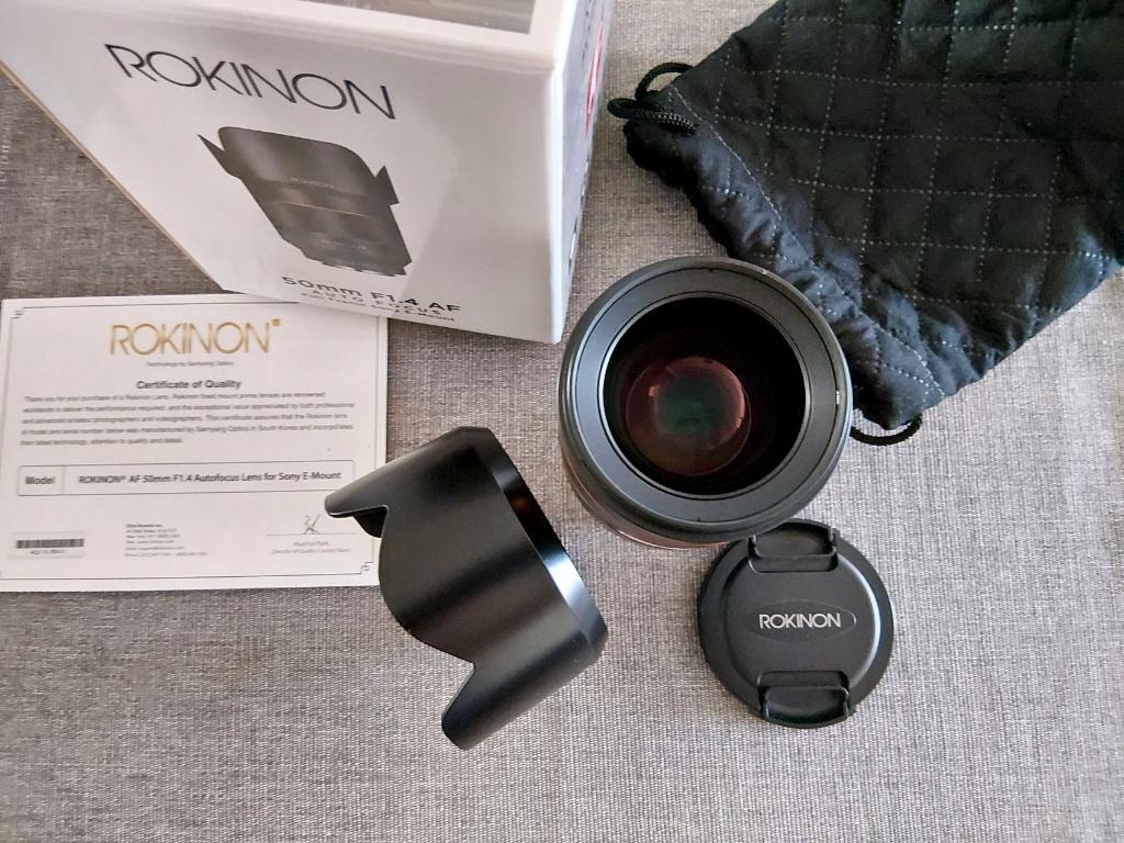 Rokinon (Samyang) 50mm F1.4 AF, FE Sony mount, Ophalen of Verzenden, Zo goed als nieuw, Standaardlens