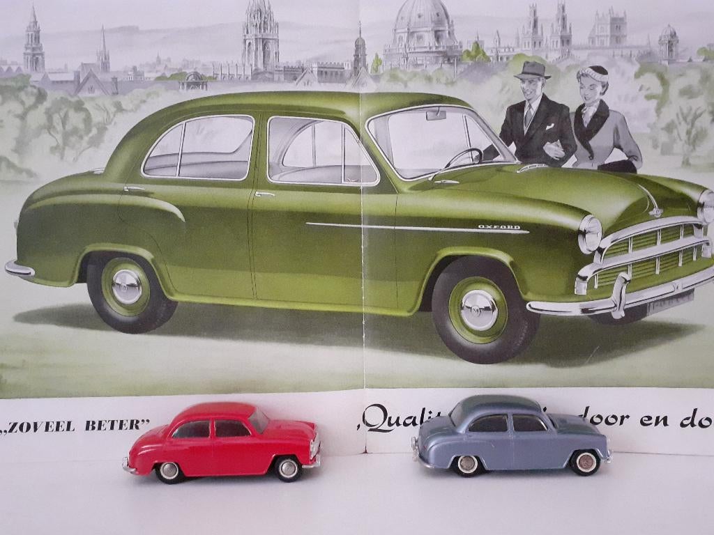 Tekno Denmark Morris Oxford serie II rood of metallic blauw, Ophalen of Verzenden, Zo goed als nieuw, Auto, Overige merken