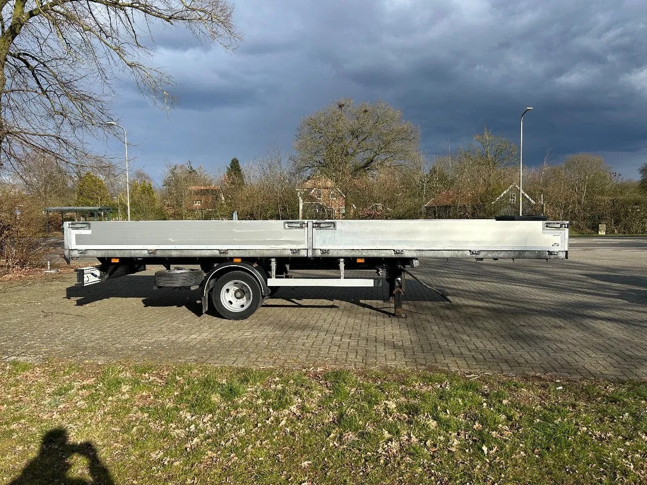 Bunk 7 TON BE vlakke oplegger met aluminium luiken, Auto's, Overige brandstoffen, Origineel Nederlands, Bedrijf, Aanhangers en Opleggers