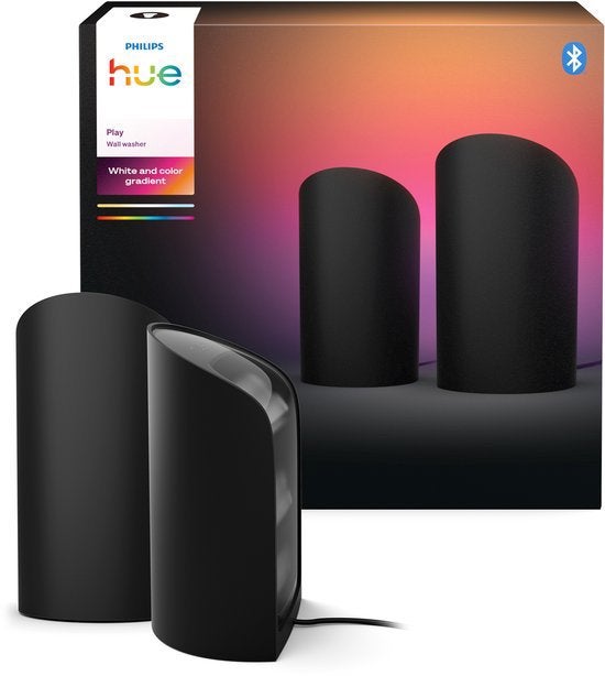 Philips Hue Wall Washer 2-pack zwart (NIEUW), Ophalen, Led-lamp, 60 watt of meer, Nieuw