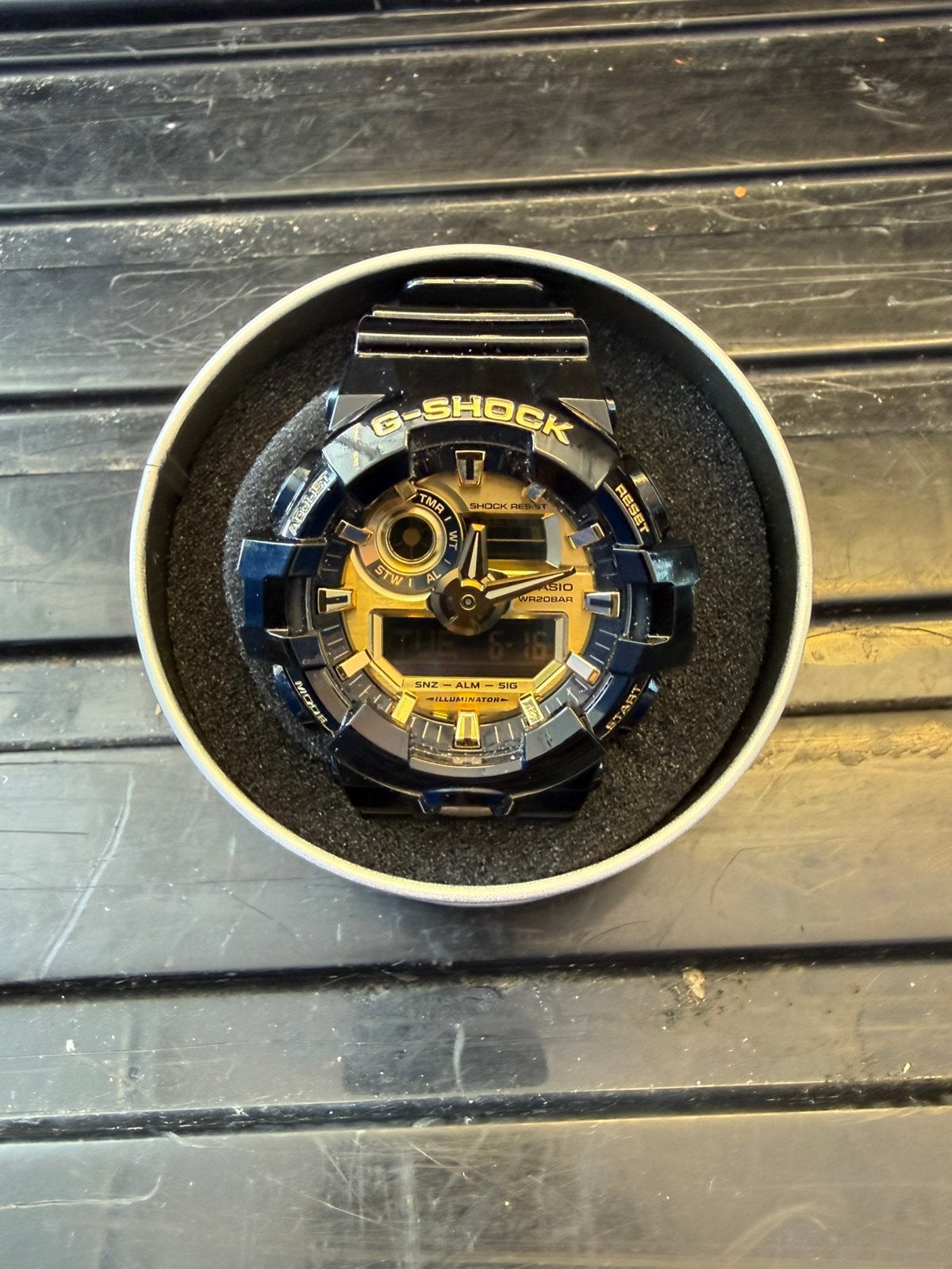 Casio G-Shock GA-110GB-1A Polshorloge Zwart Goud, Ophalen, Casio, Kunststof, Polshorloge