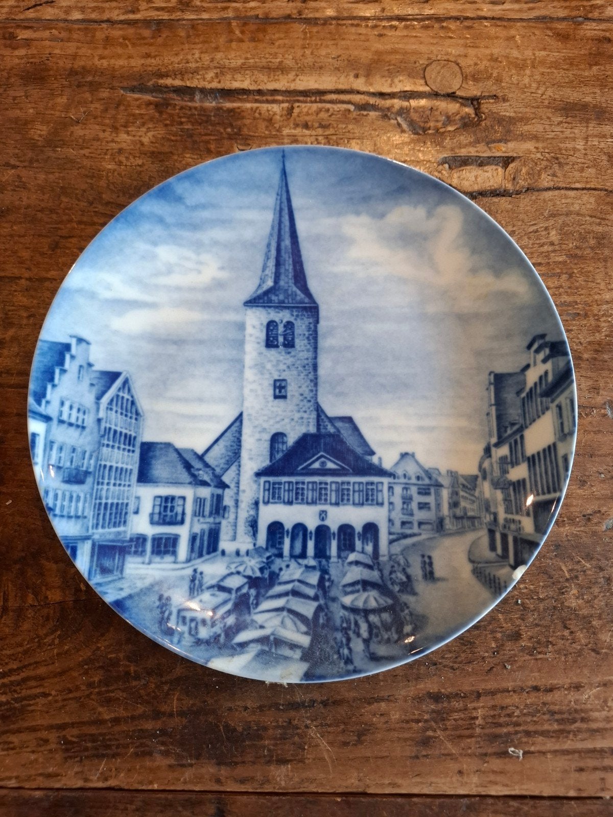 Wandbord Dorsten Marktplatz met oud stadhuis, Ophalen