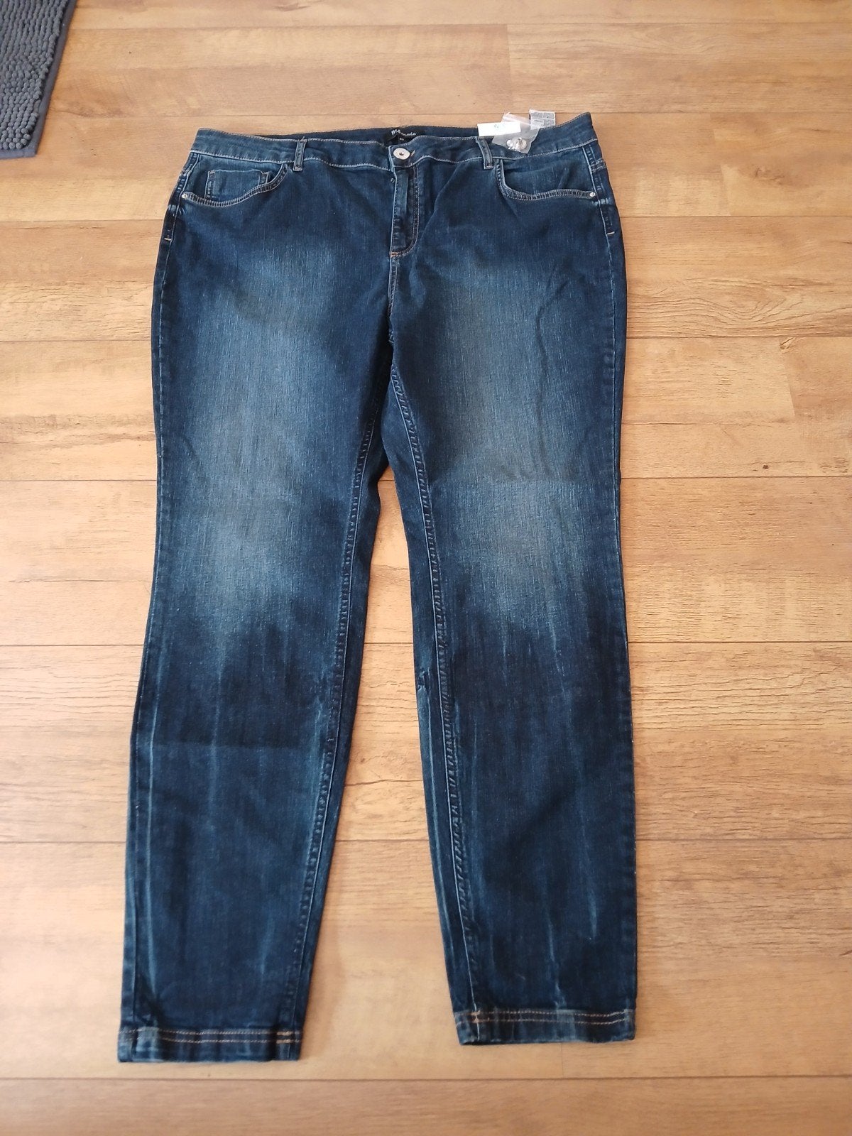 Nieuwe blauwe jeans maat 52 M&S slimfit model Iris, Kleding | Dames, MS Mode, Ophalen of Verzenden, Nieuw, Blauw