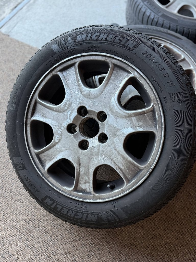 Velgen met winterbanden (205/55/16) origineel Volvo V70 N, Ophalen, Gebruikt, Velg(en), 16 inch