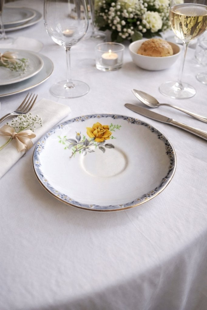 Vintage porselein Kronester Bavaria Kop/schotel-yellow rose, Ophalen of Verzenden