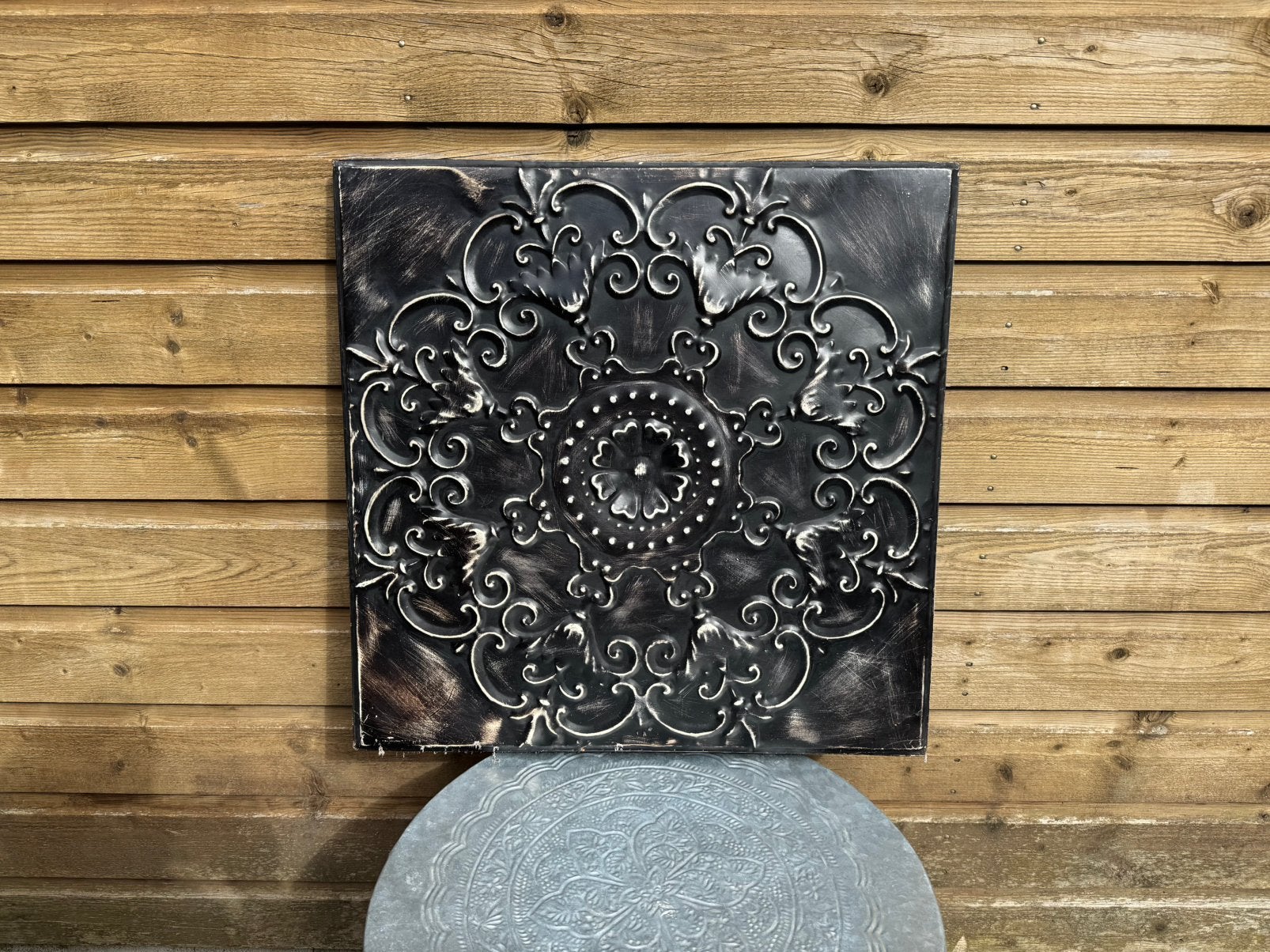 Wanddecoratie wandpaneel - Metaal Zwart Barok Stijl, Metaal, Gebruikt, Zwart, Decoratieobject