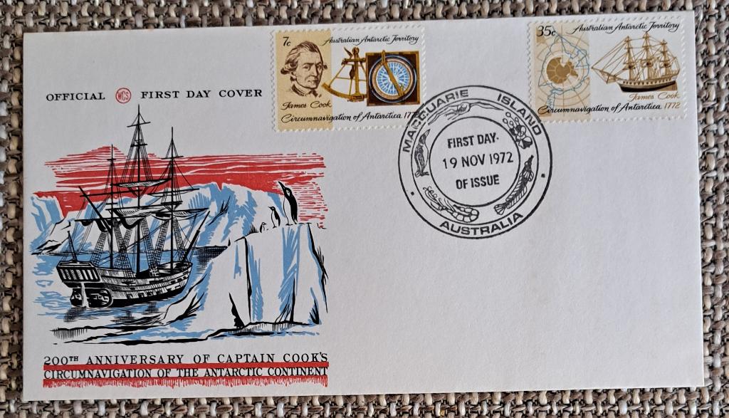 Envelop – 200 th ANNIVERSARY OF CAPTAIN COOK Australia  1972, Ophalen of Verzenden, Envelop