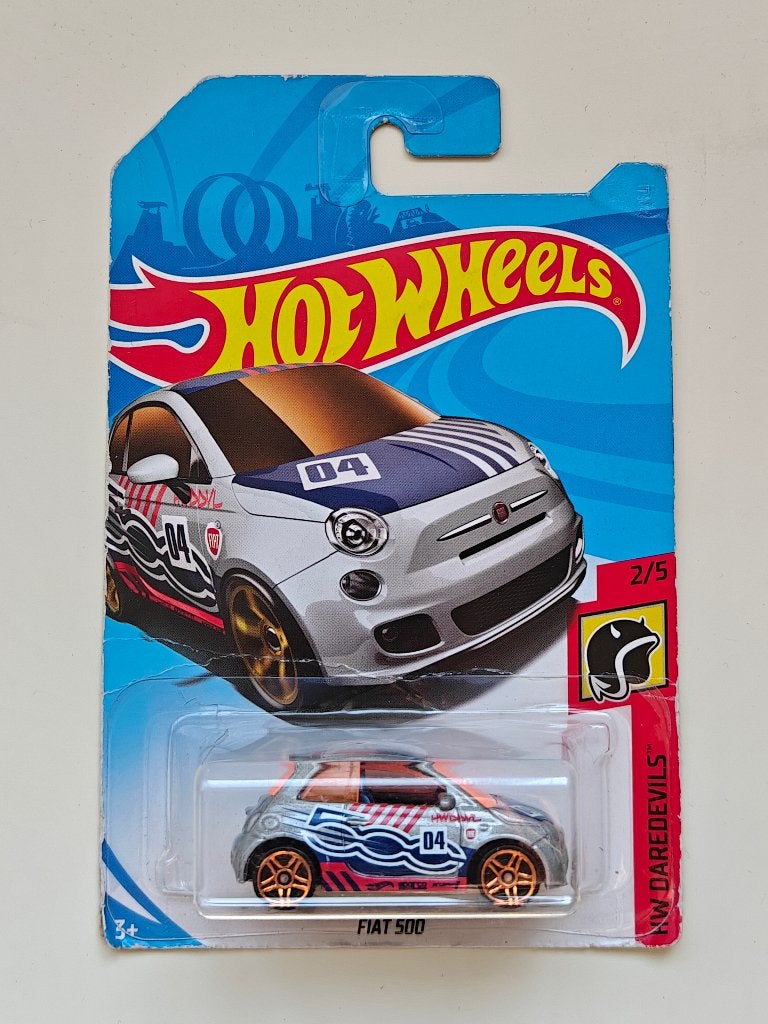 Hot Wheels Fiat 500 Grijs HW Daredevils, Ophalen of Verzenden, Nieuw, Auto