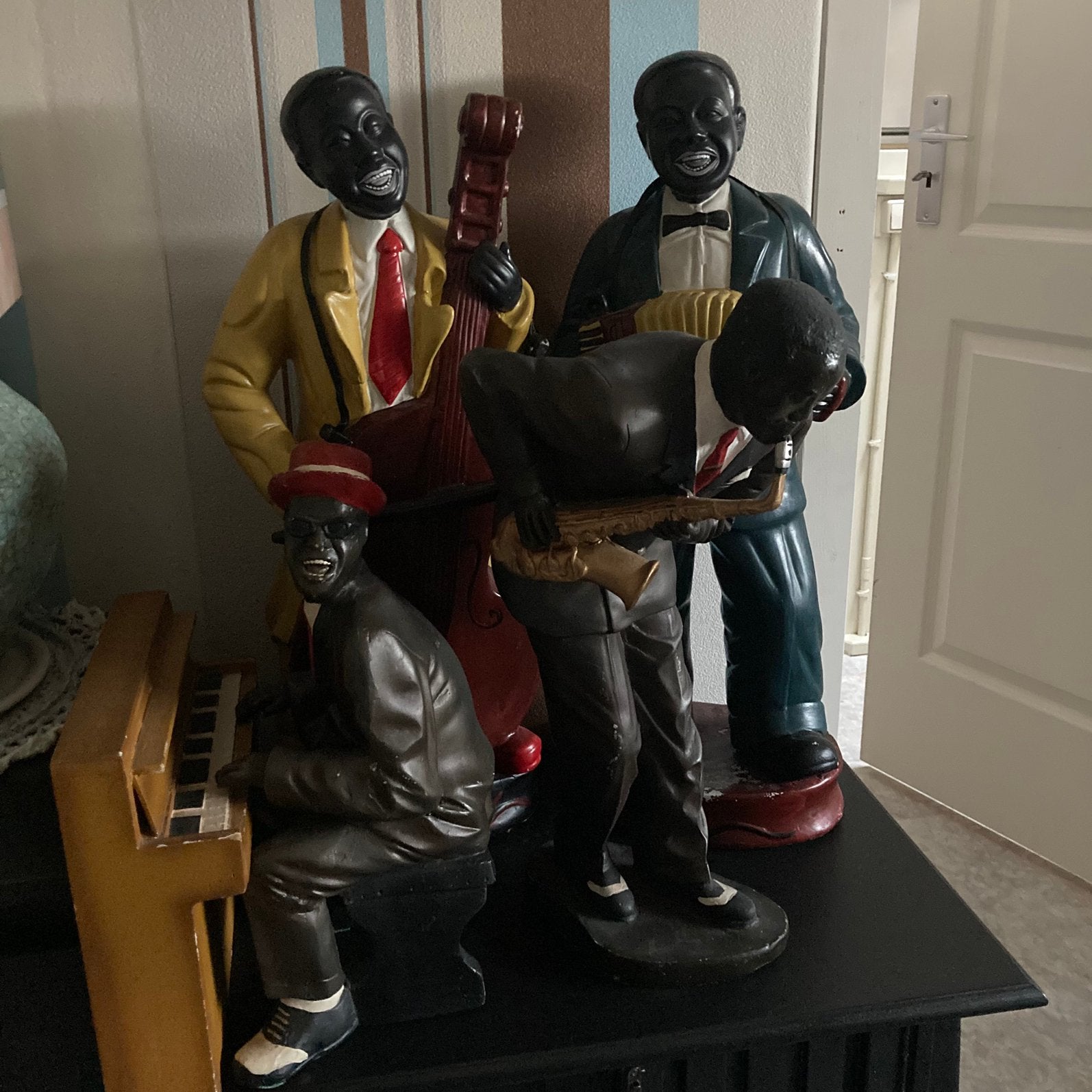 Muzikanten beelden - Set van 4, Ophalen, Groep mensen, Kunststof, Handgemaakt
