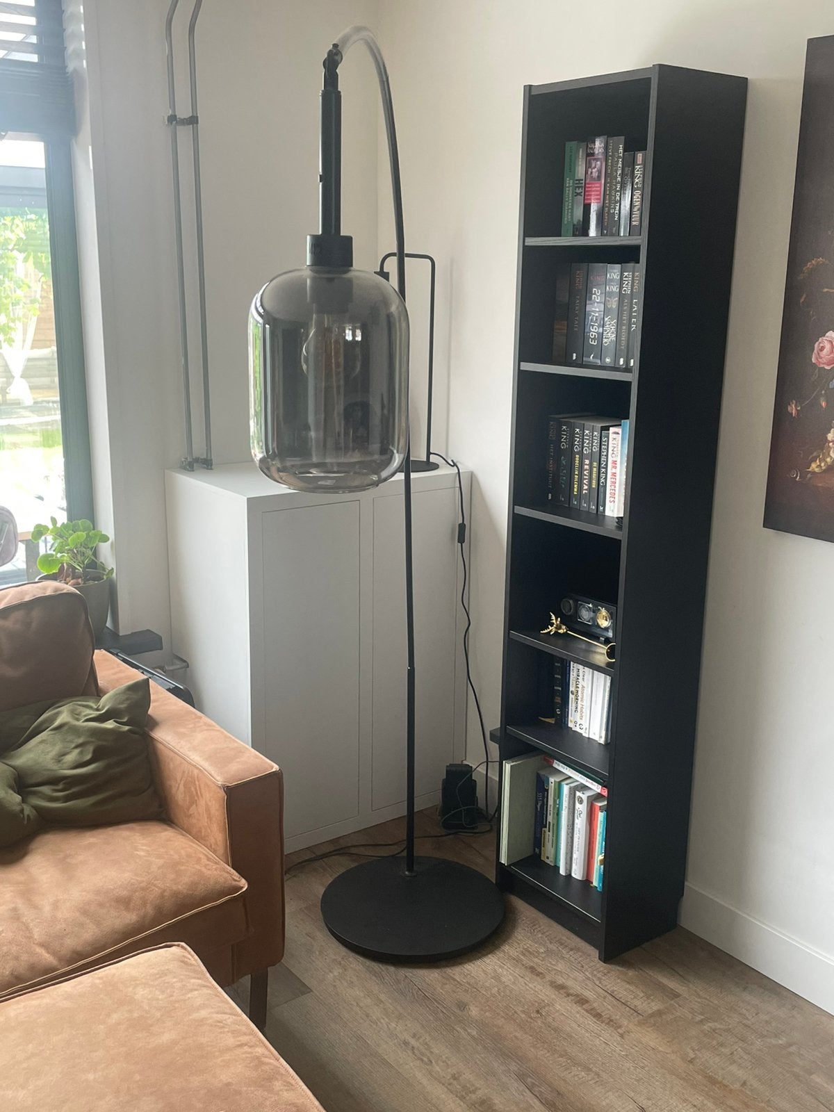 Ikea lamp skottorp skaftet, Huis en Inrichting, Lampen | Vloerlampen, Ophalen, Zo goed als nieuw, Minder dan 100 cm