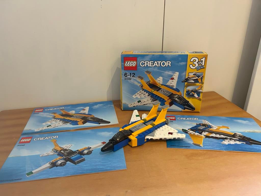 Lego Creator 31042 Vliegtuig, Kinderen en Baby's, Speelgoed | Duplo en Lego, Gebruikt, Lego, Ophalen of Verzenden, Inclusief instructies