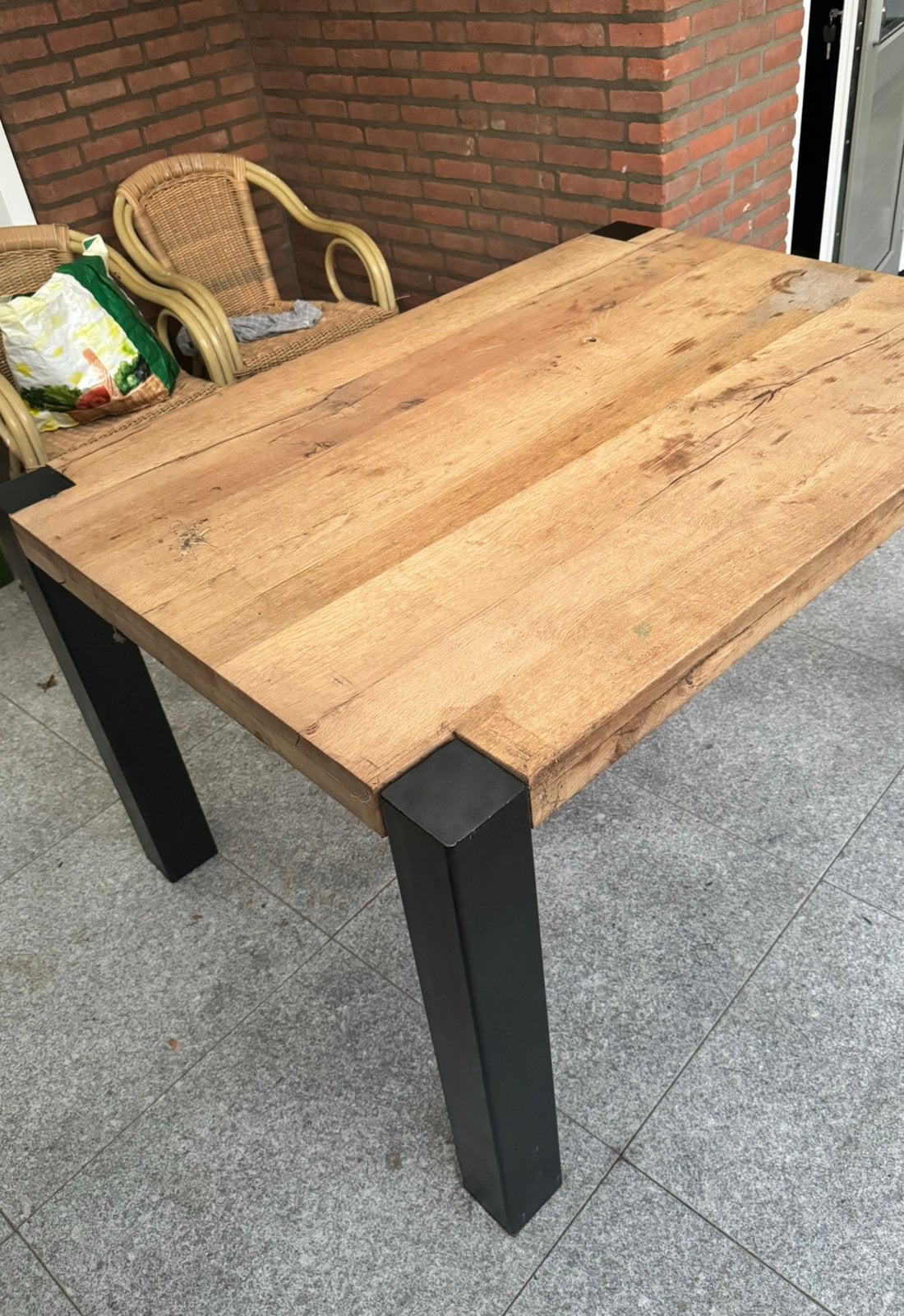 Eetafel, Huis en Inrichting, Ophalen, 200 cm of meer, 50 tot 100 cm, Zo goed als nieuw