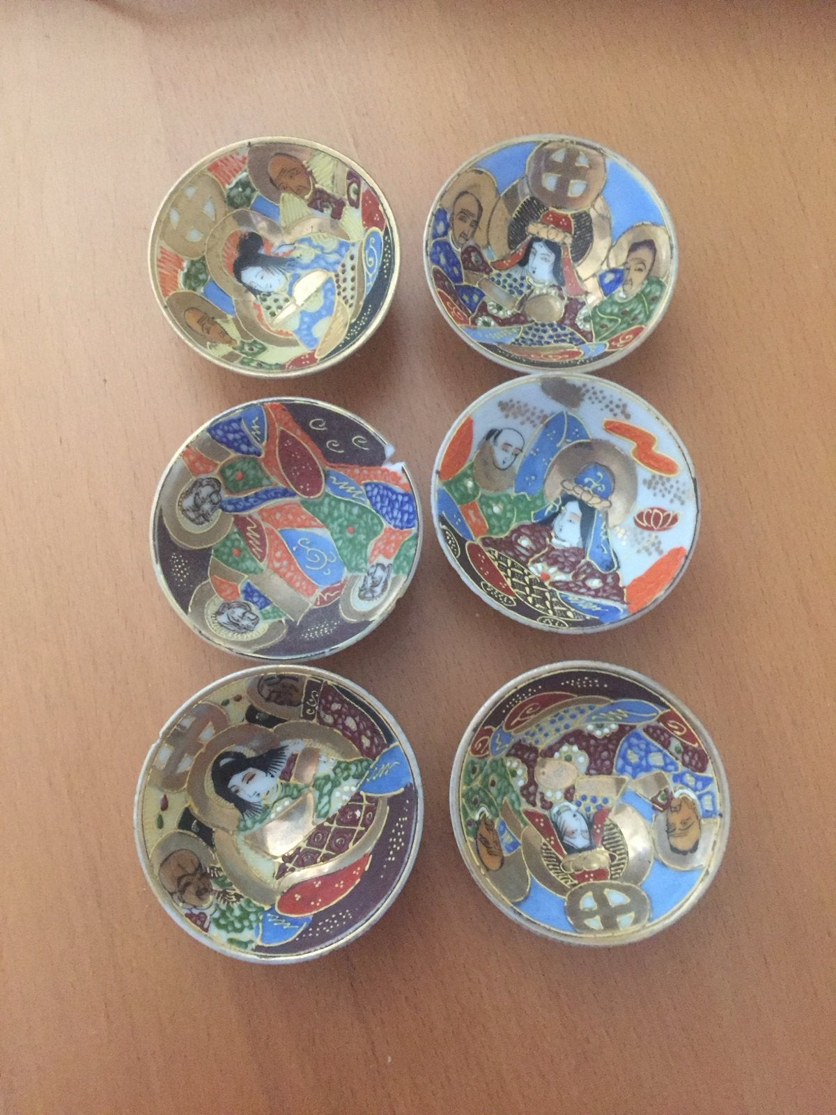 Set van 6 antieke Japanse Satsuma theekopjes, Antiek en Kunst, Antiek | Porselein, Verzenden