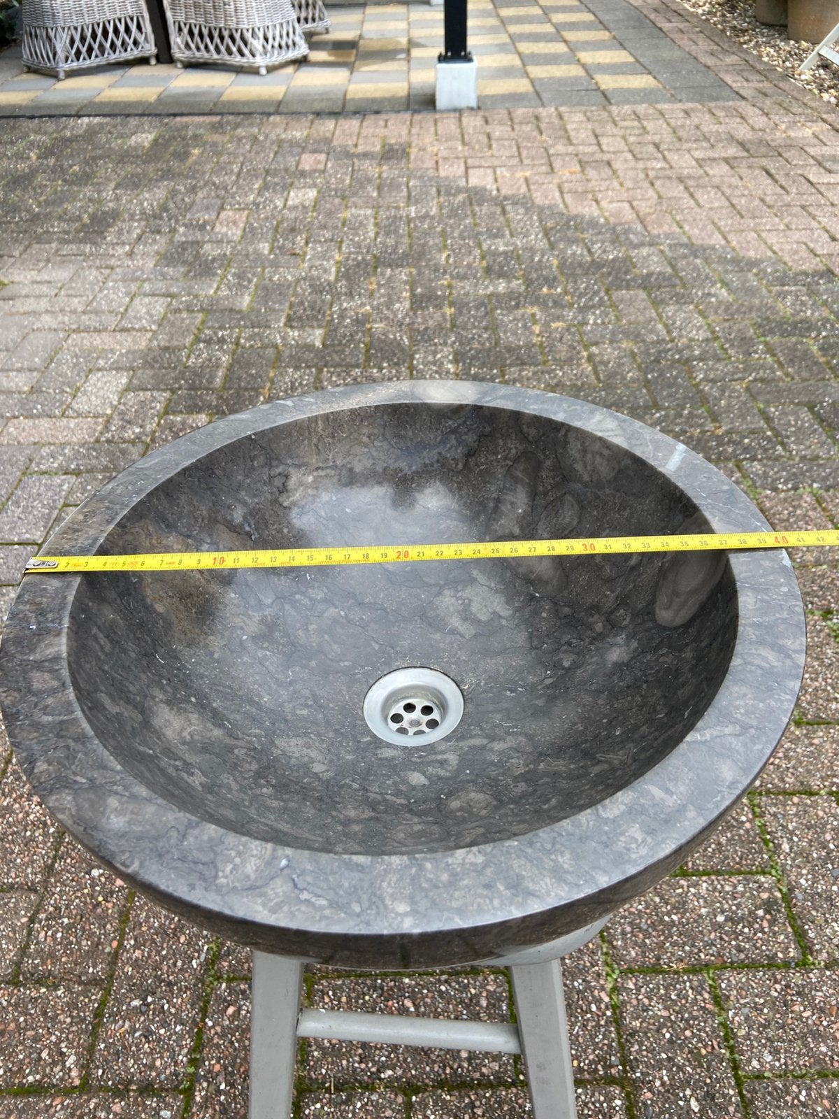 Waskom natuursteen, Ophalen, Minder dan 50 cm, Gebruikt, Overige typen