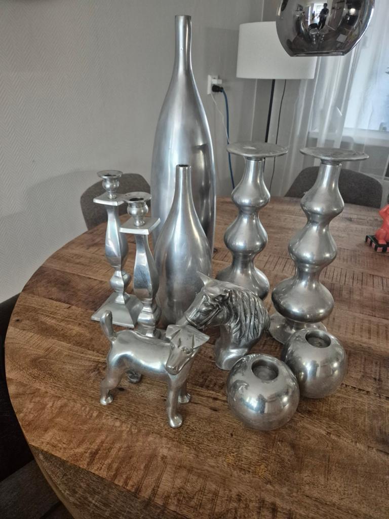 Mooie set, Huis en Inrichting, Woonaccessoires | Kandelaars en Kaarsen, Ophalen of Verzenden, Zo goed als nieuw, Overige materialen