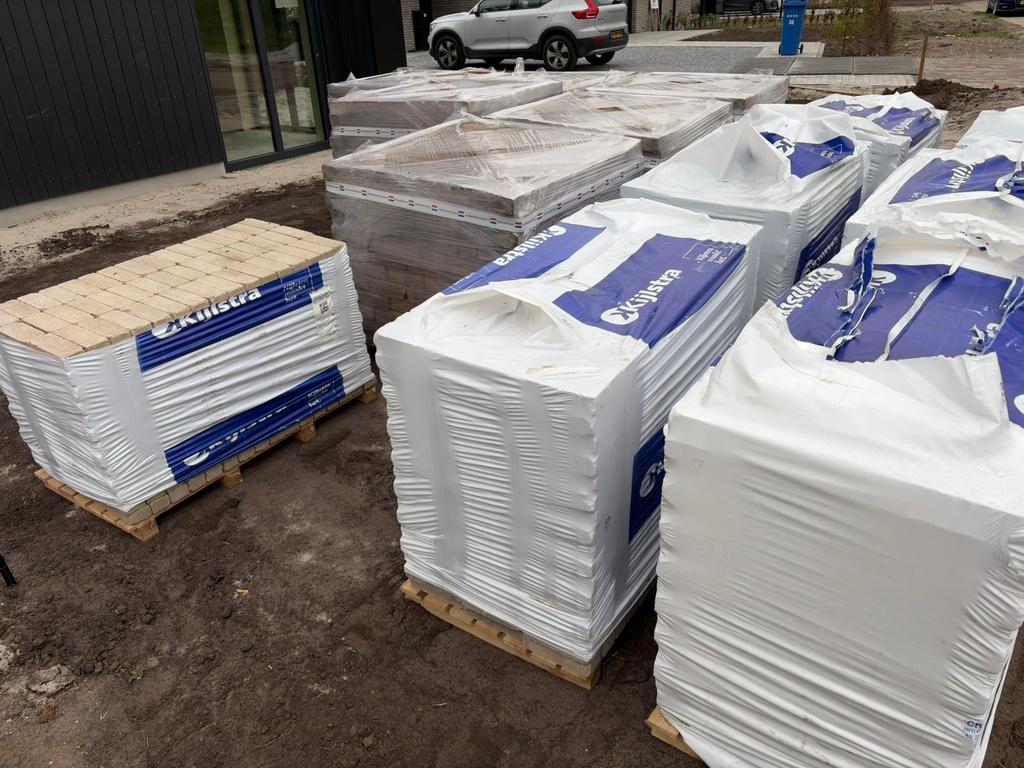 Nieuwe waaltjes 55m2 Kijlstra Stonique Oud Kampen getrommeld, Tuin en Terras, Tegels en Klinkers, Ophalen, Klinkers, Nieuw, 10 m² of meer