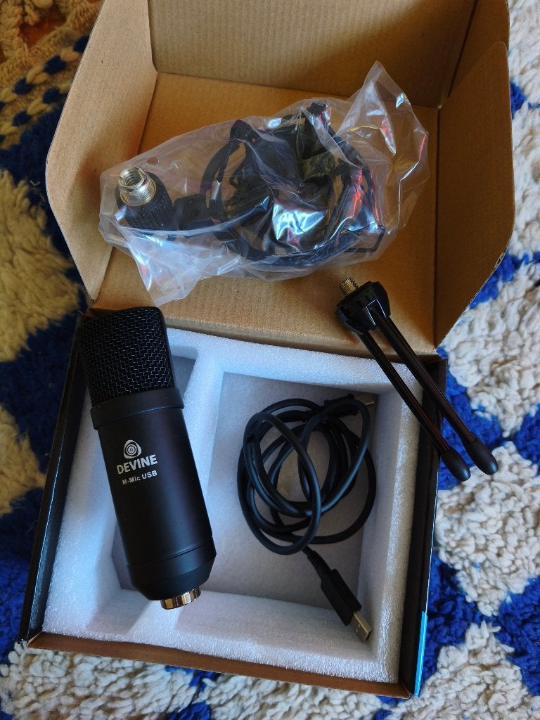 Nieuwe Devine M-MIC BK USB Studio Microfoon, Verzenden, Nieuw, Studiomicrofoon