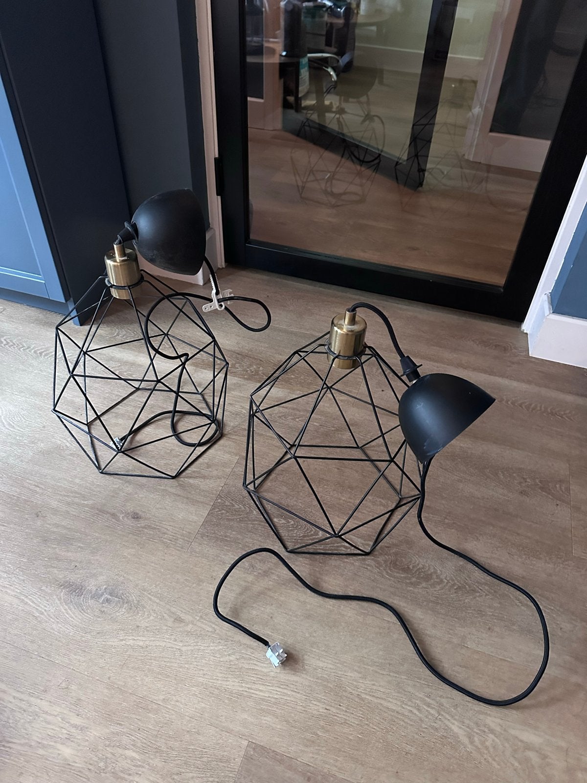 2x Brunsta/Havsdjup hanglampen 30cm, Ophalen of Verzenden, Zo goed als nieuw, Metaal, E27 (groot)