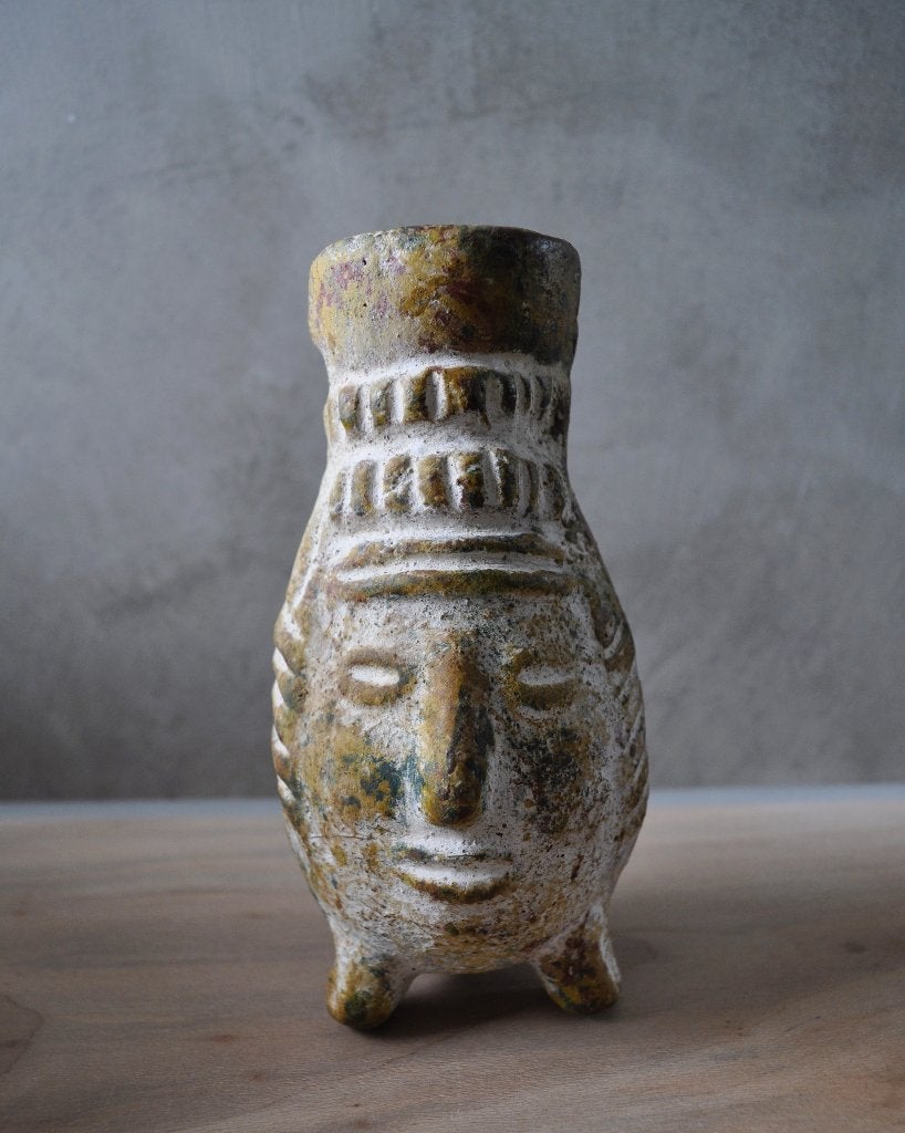 Vaasje Sculptuur Pre-Colombiaans ? Etnisch ? Moche ?16,5 cm, 16 cm, Handgemaakt, Beeld, Overige materialen